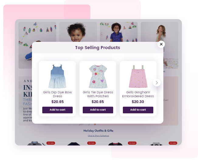Display personalized recommendations on cart page