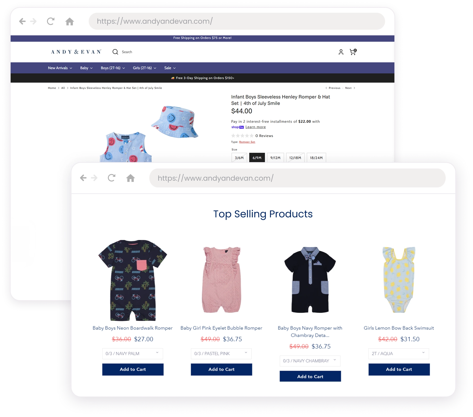 Top selling products