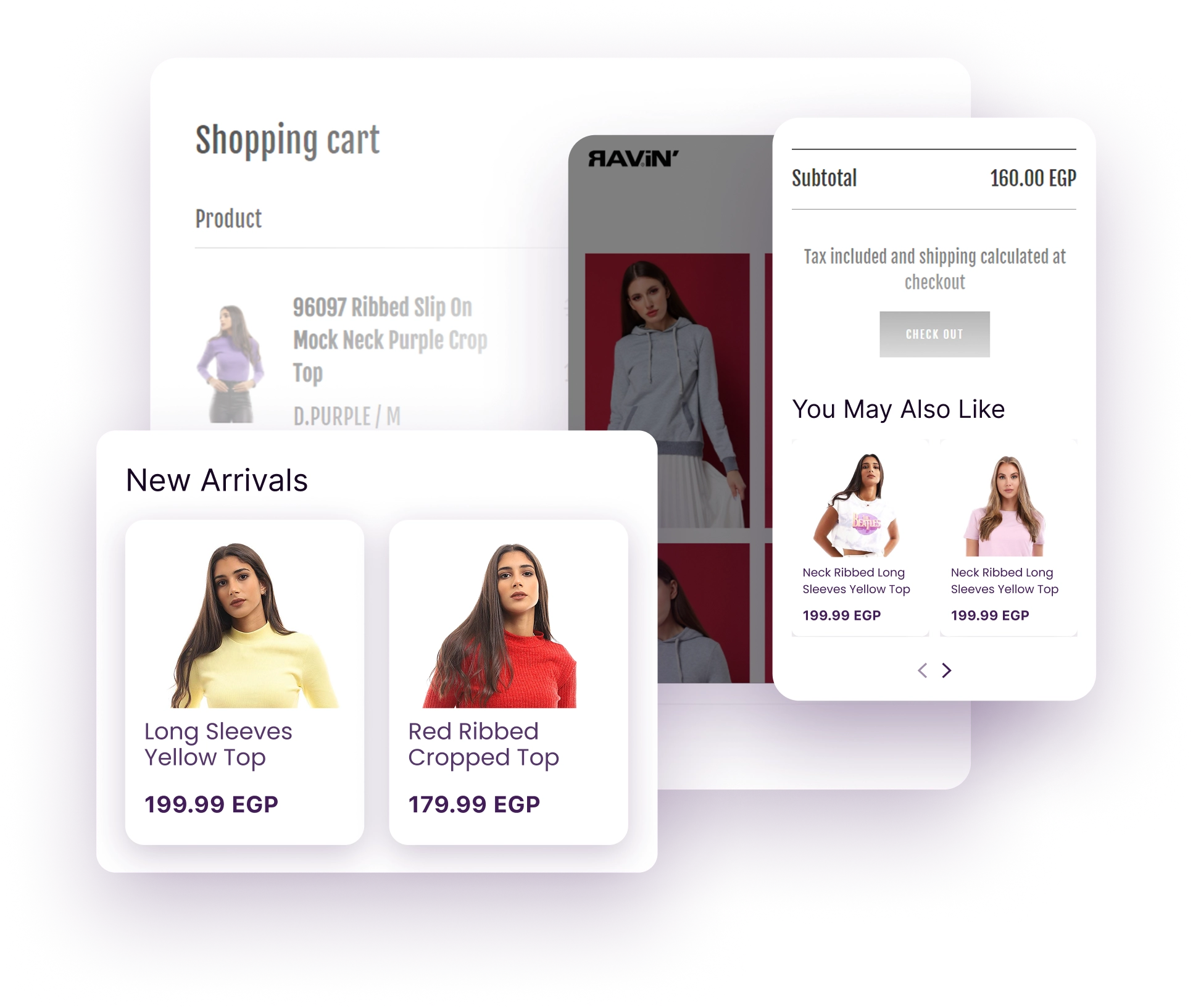 Cart page product recommendations