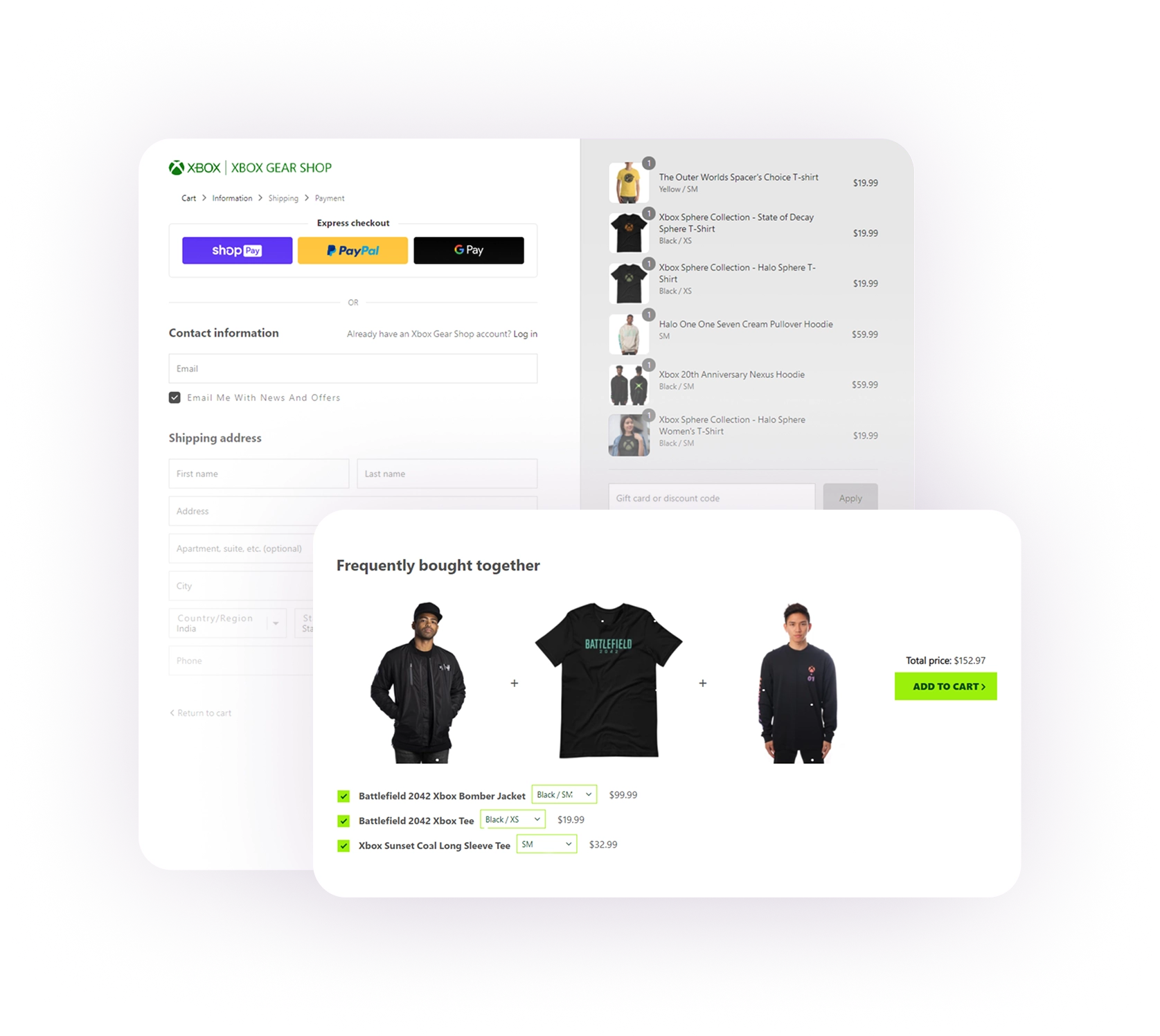 FBT on checkout page