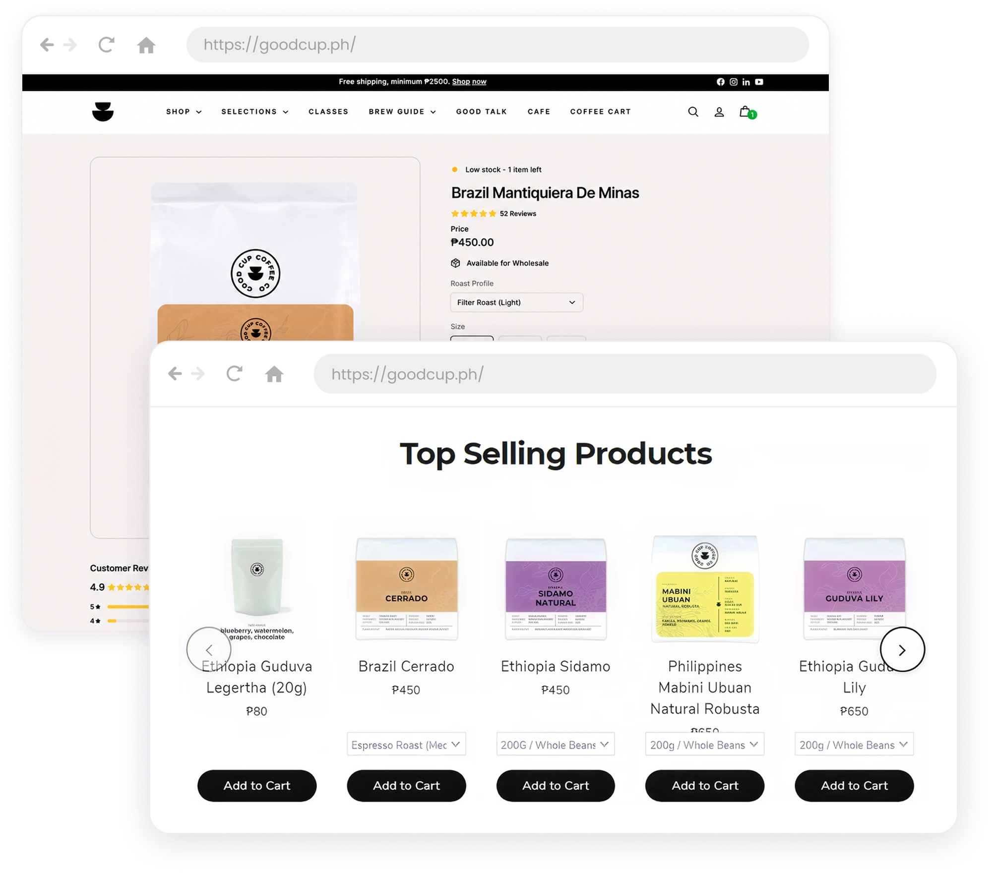 Top selling products