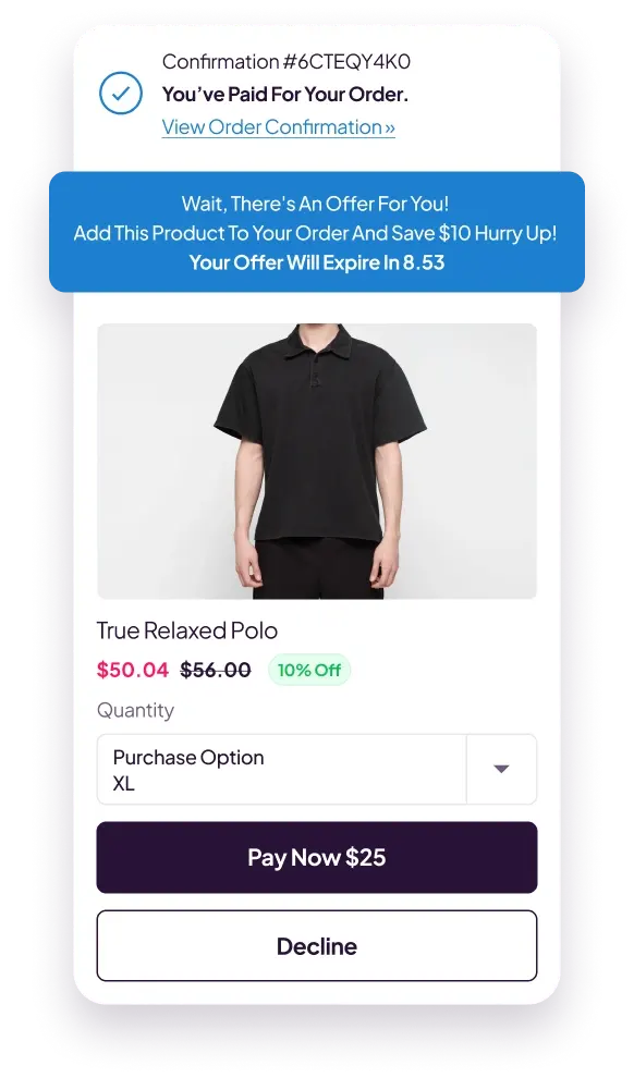 Post Purchase Upsell