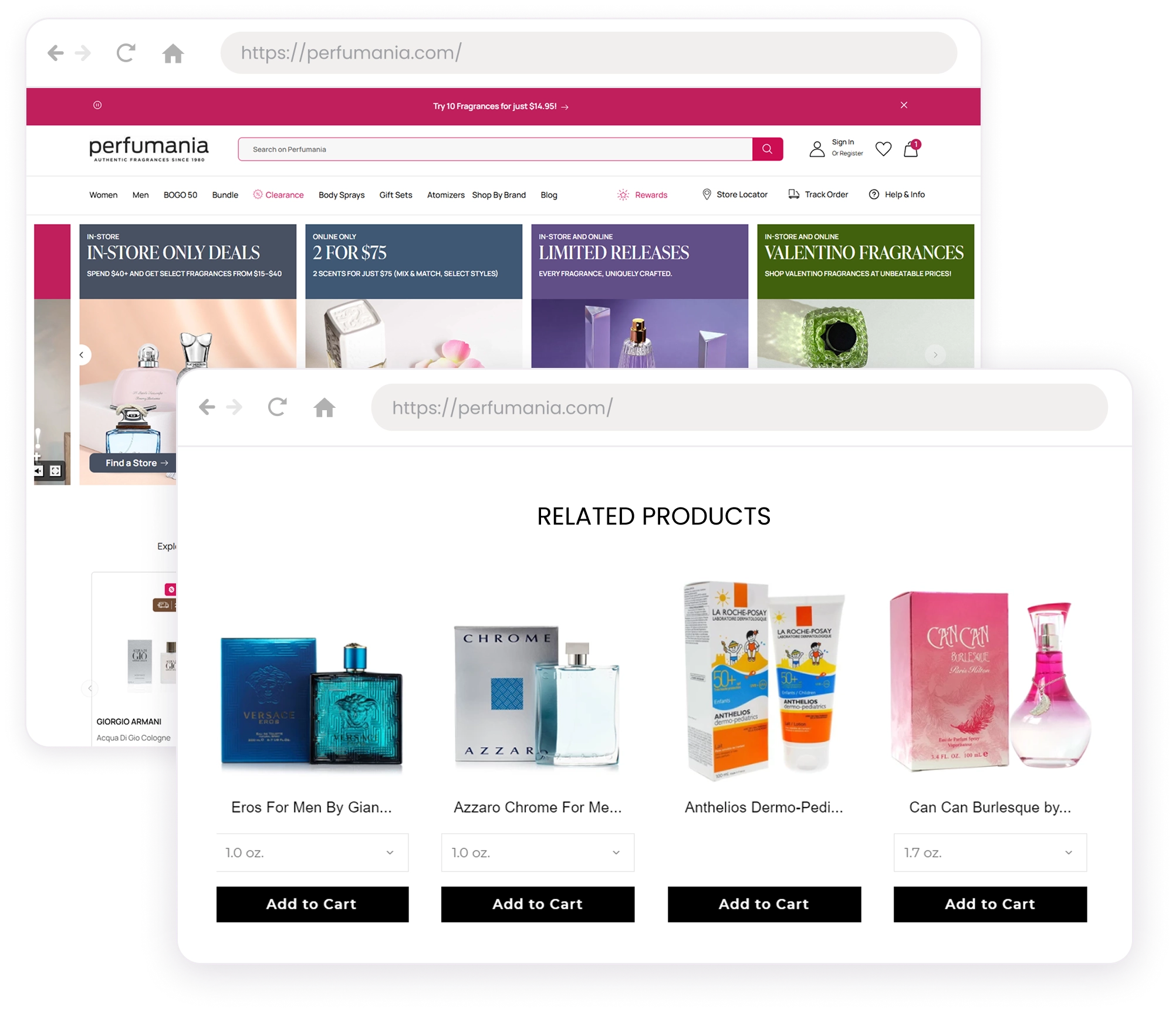 Cart page recommendations