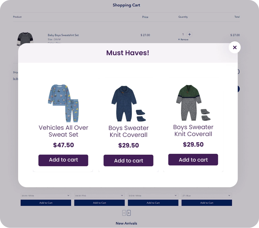 On the cart page