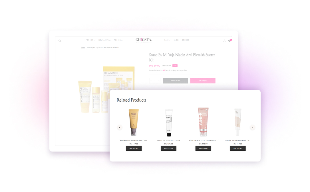 recommendations for related products on Shopify