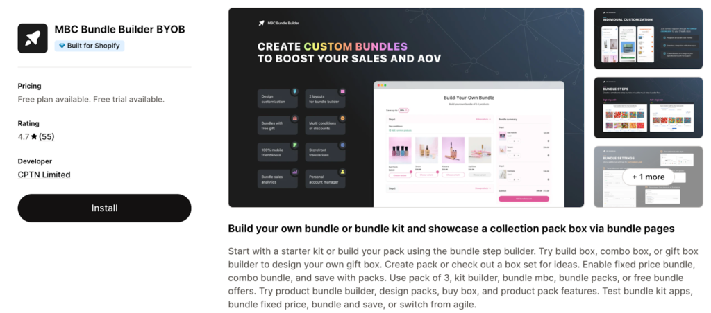 Shopify Apps to build Product Bundle Builder Page
