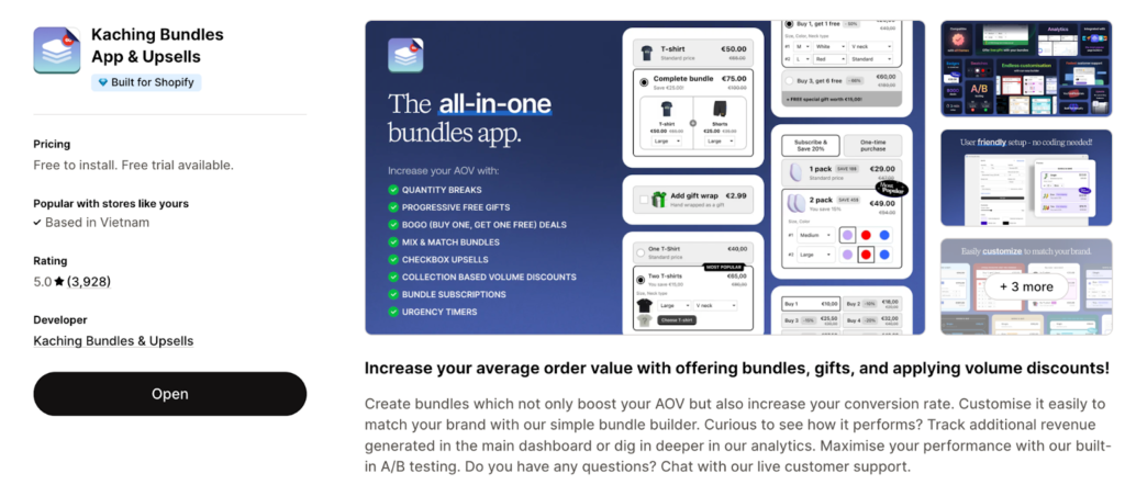 Shopify Product Bundle Builder Page Apps