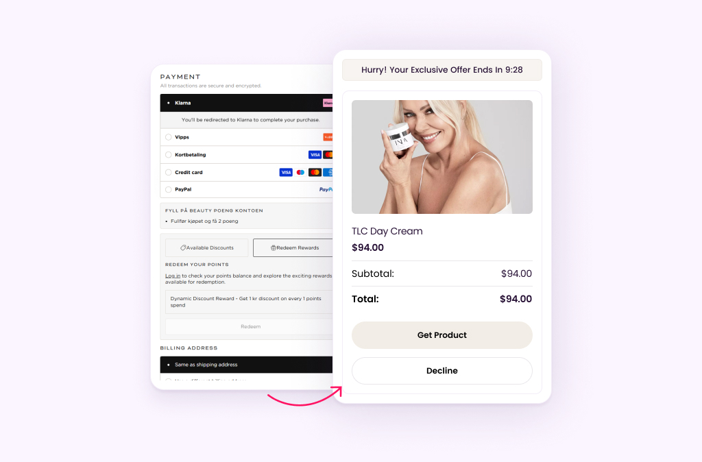 Shopify checkout upsell - Time is important 