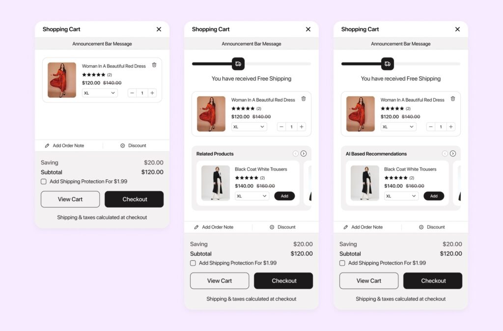 Wiser Shopify Cart upsell
