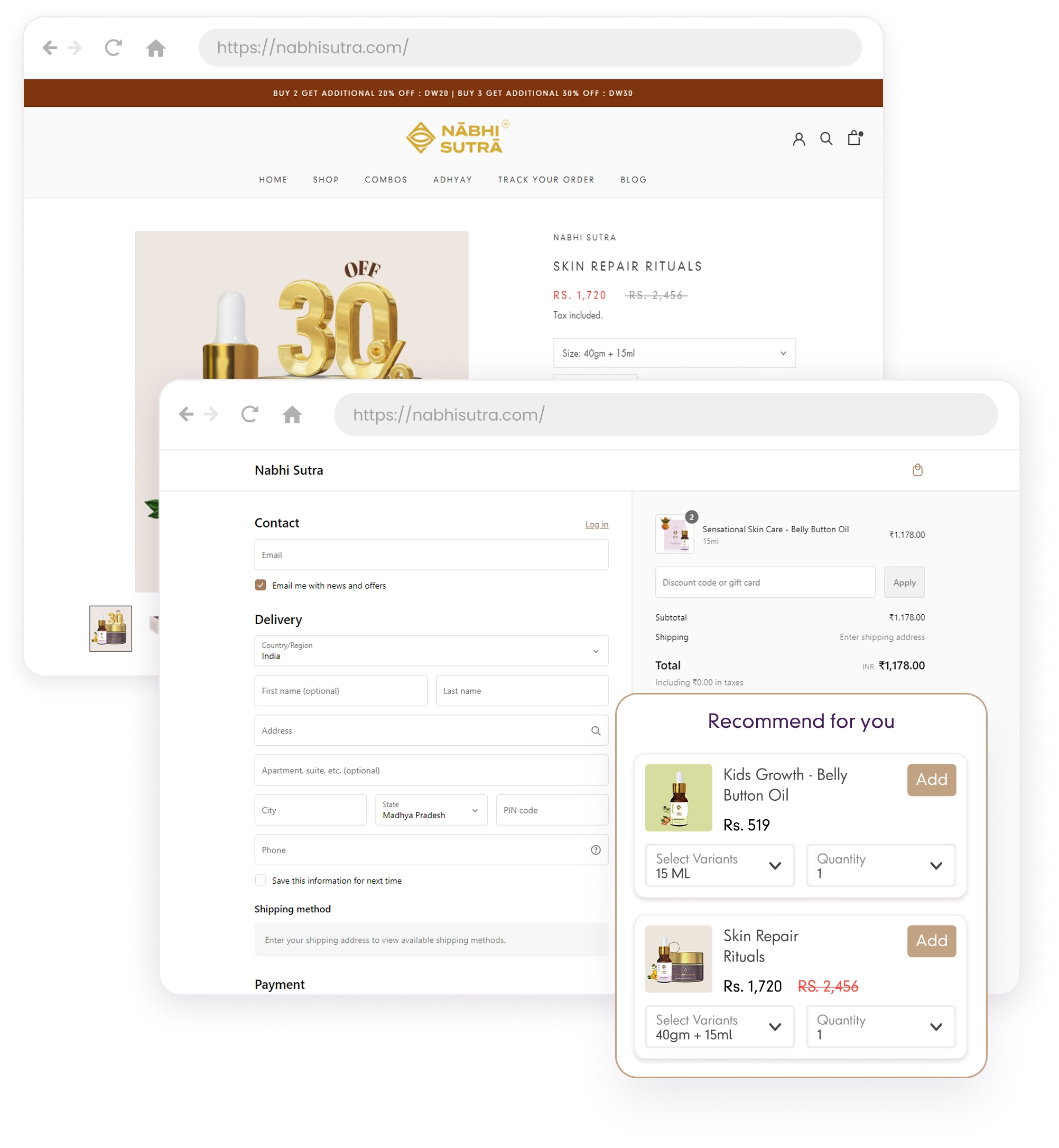 Checkout upsell