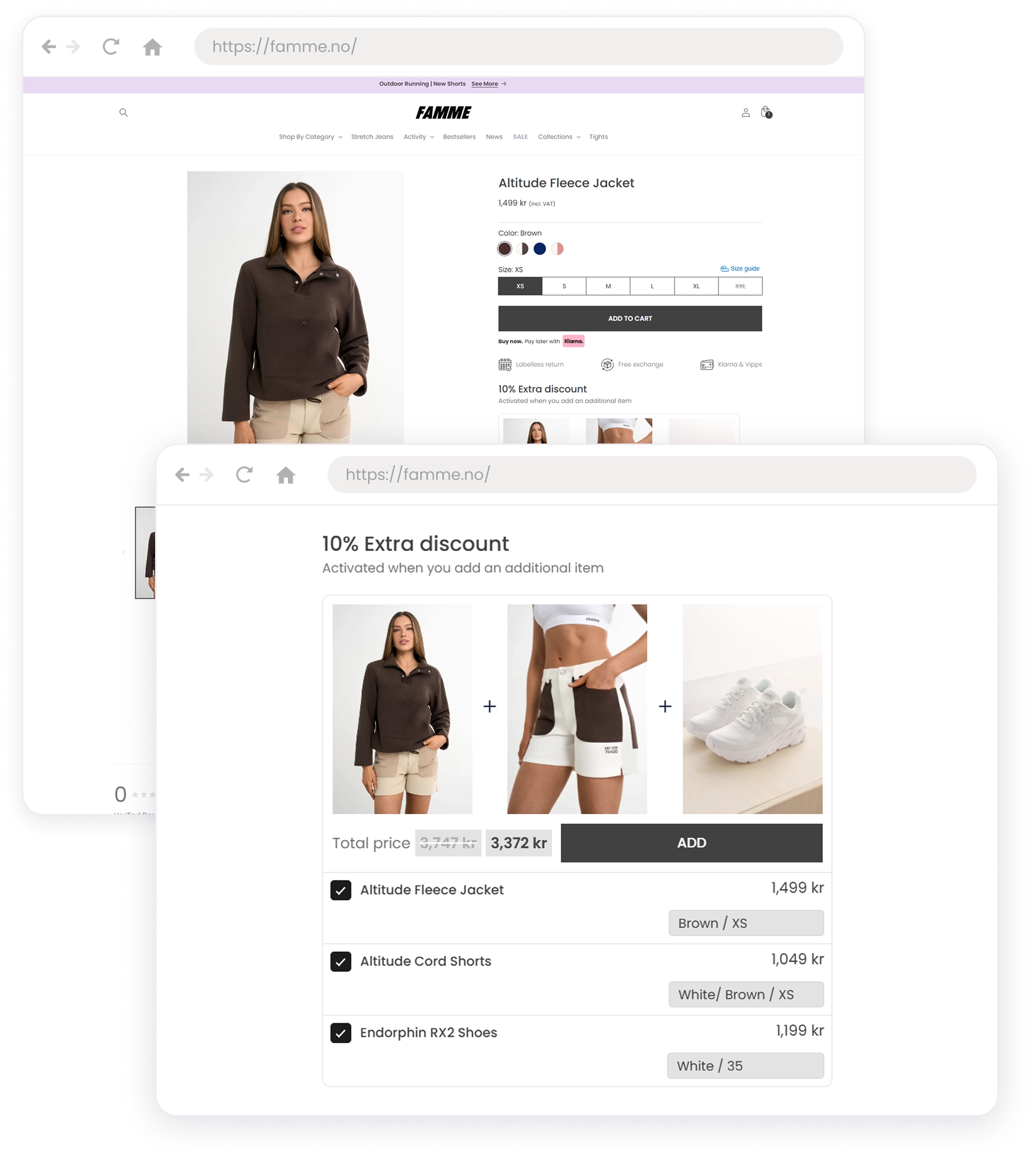 FBT with discount bundle upsell